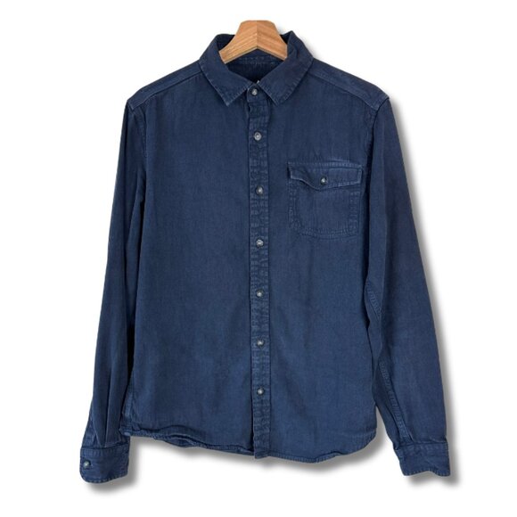 American Giant Other - American Giant Mens Small Button Down Shirt Casual Cotton Utility Navy Blue